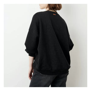 Sessùn – Chebbi Gepunktetes Baumwoll-Sweatshirt | Schwarz