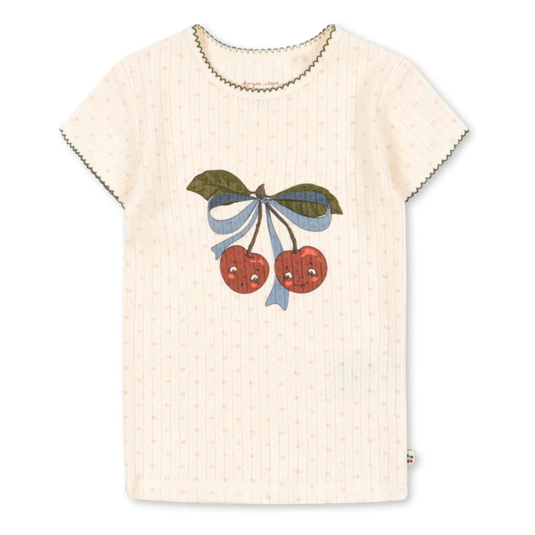 Konges Sløjd - Minnie Cherry Bio-Baumwoll-T-Shirt | Ecru