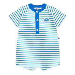 Petit Bateau - Gestreifter Strampler | Blau