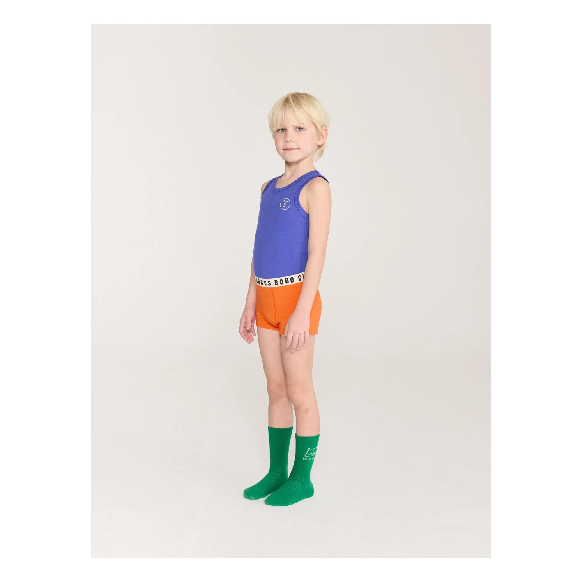 Bobo Choses - Have Fun Face Modal und Bio-Baumwoll-Tanktop | Royalblau