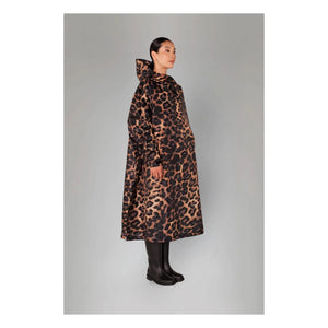 Rainkiss - Dunkler Leopard Wasserdichter Poncho - Damenkollektion | Braun