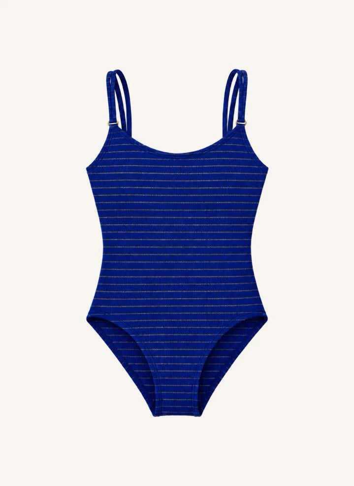Lison Paris - Calypso Metalik Einteiliger Badeanzug | Dunkelblau