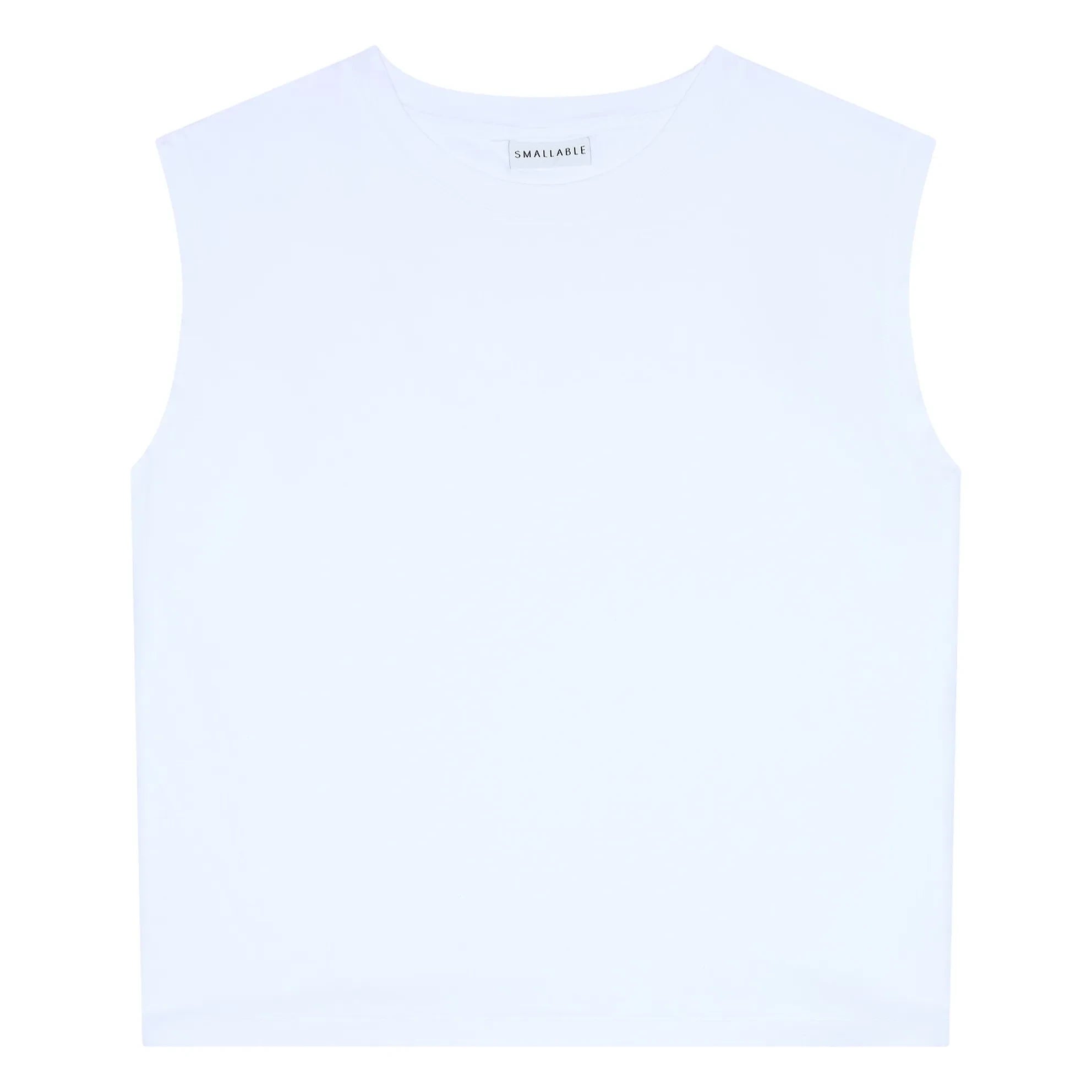 Smallable Woman - Freja Bio-Baumwoll ärmelloses T-Shirt | Weiß