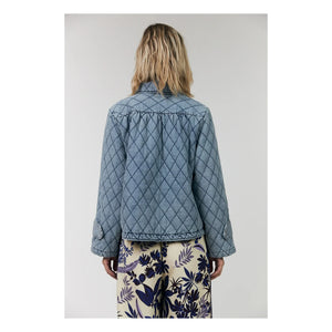 Lollys Laundry - Viola Kapitone Baumwolljacke | Denimblau