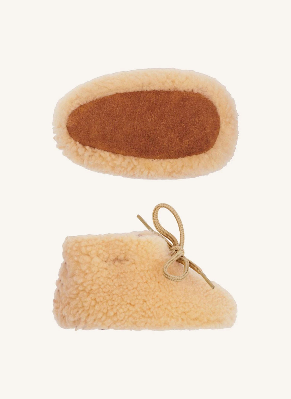 ILDA'S Schafe - Merinowoll-Schafsfell Hausschuhe - Babykollektion | Beige