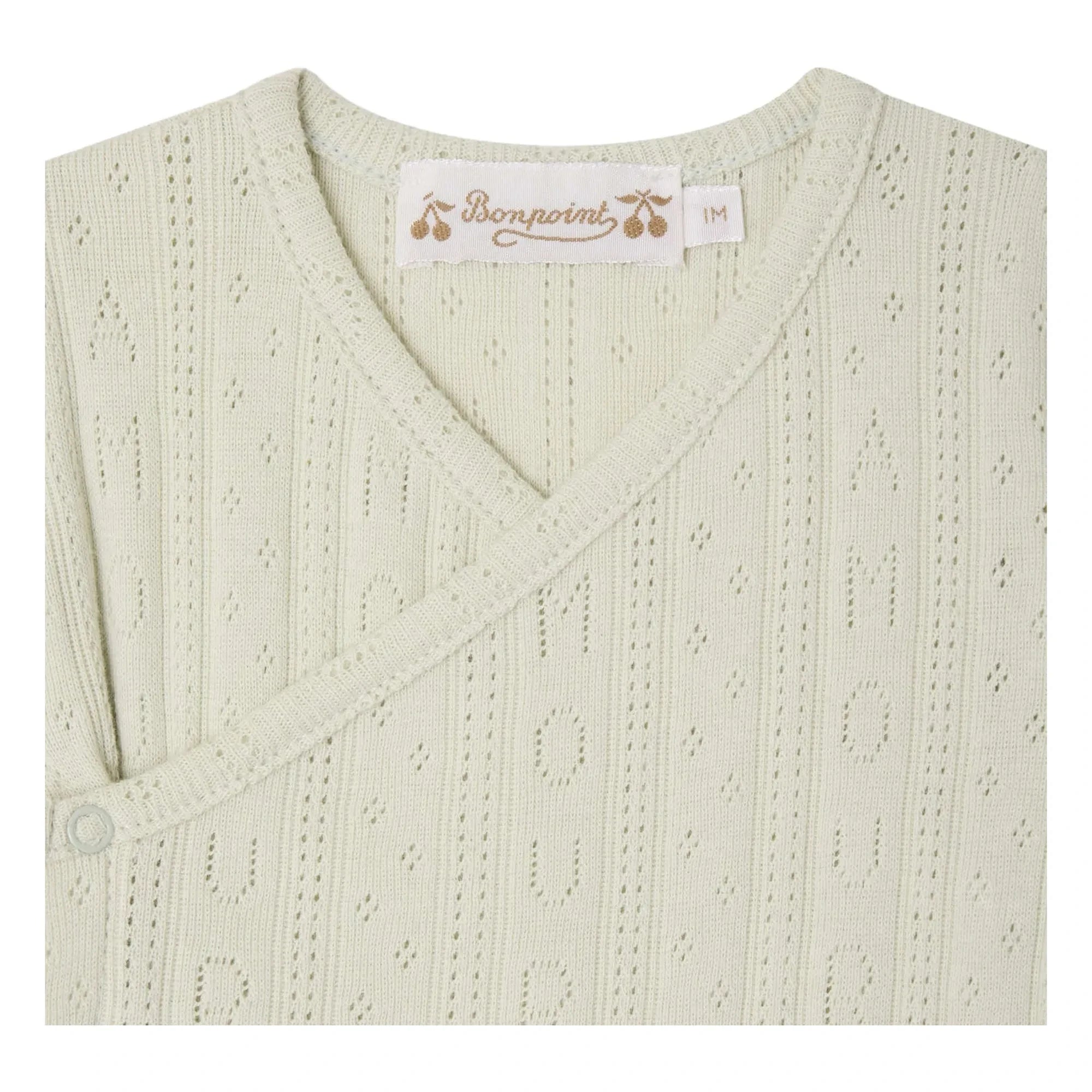 Bonpoint - Pointelle Landon Strampler aus Bio-Baumwolle | Celadon