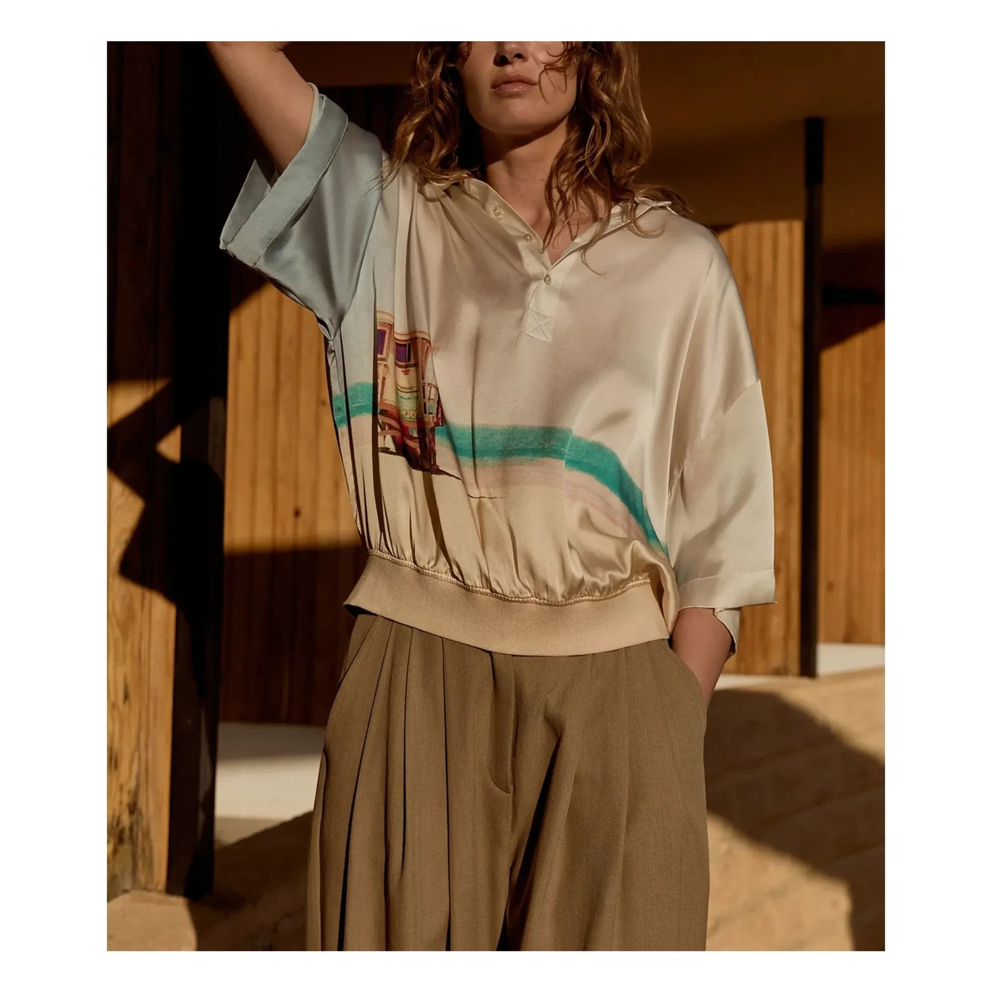 Mes Demoiselles - Malden Seidenbluse | Blau