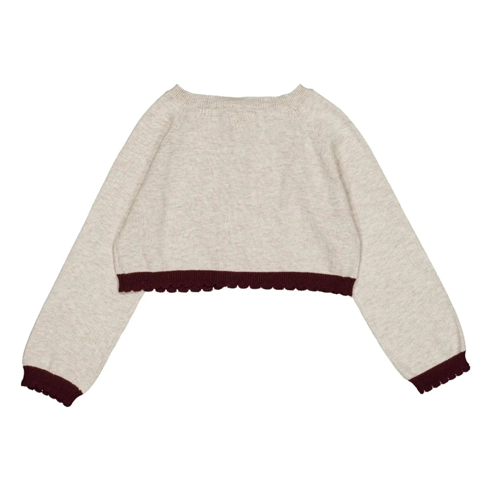 Loir - Chiné Bolero Strickjacke | Beige