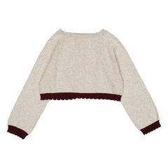 Loir - Chiné Bolero Strickjacke | Beige