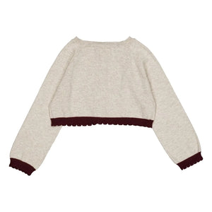 Loir - Chiné Bolero Strickjacke | Beige