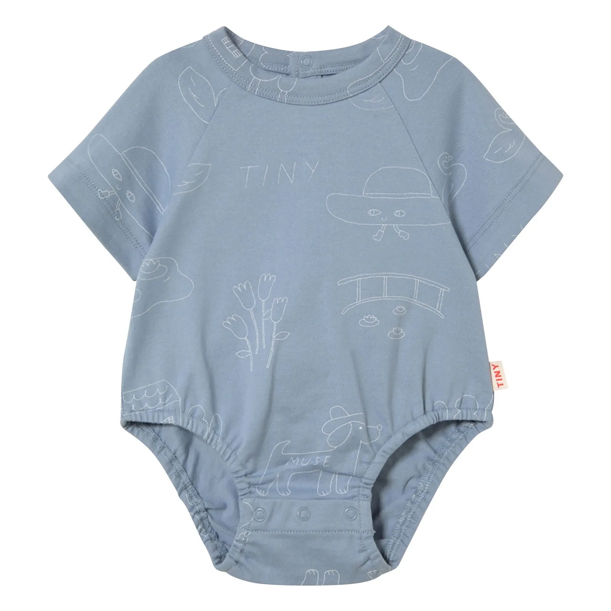 Tinycottons - Tiny Coton Bio Body | Grau blau