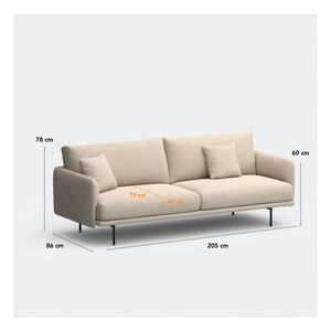 Panac Edition - Isly 3-Sitzer Sofa - Melierter Stoff - 205 cm