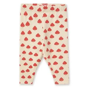 Tinycottons – Leggings aus Bio-Baumwolle mit Rippstrick und Korkdetails | Ecru