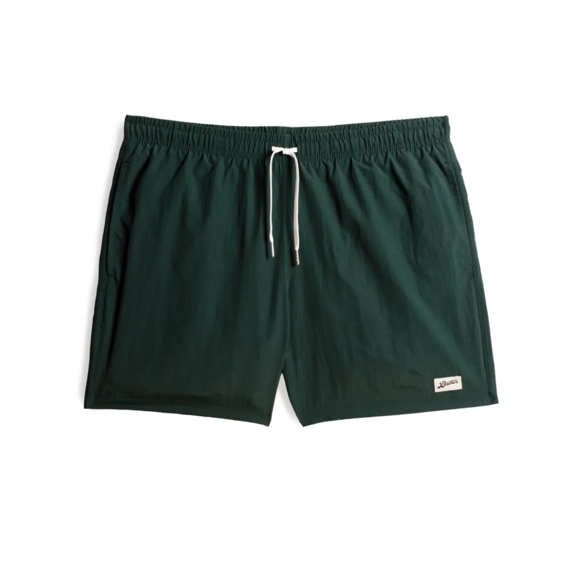 Bather - Badeshorts aus recyceltem Material mit flachem Rücken | Chromgrün