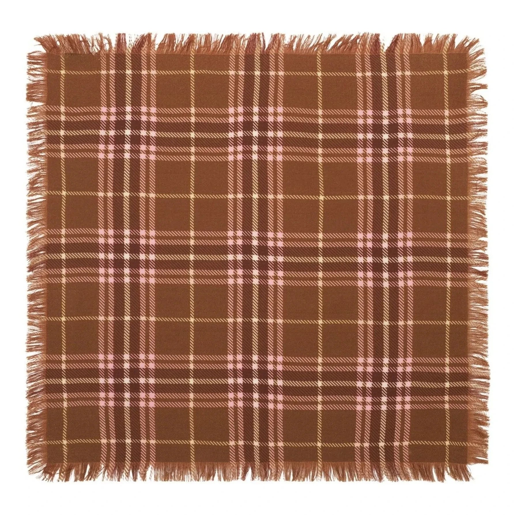 Bompard - Kleiner karierter Tartan-Kaschmirschal | Kaffee