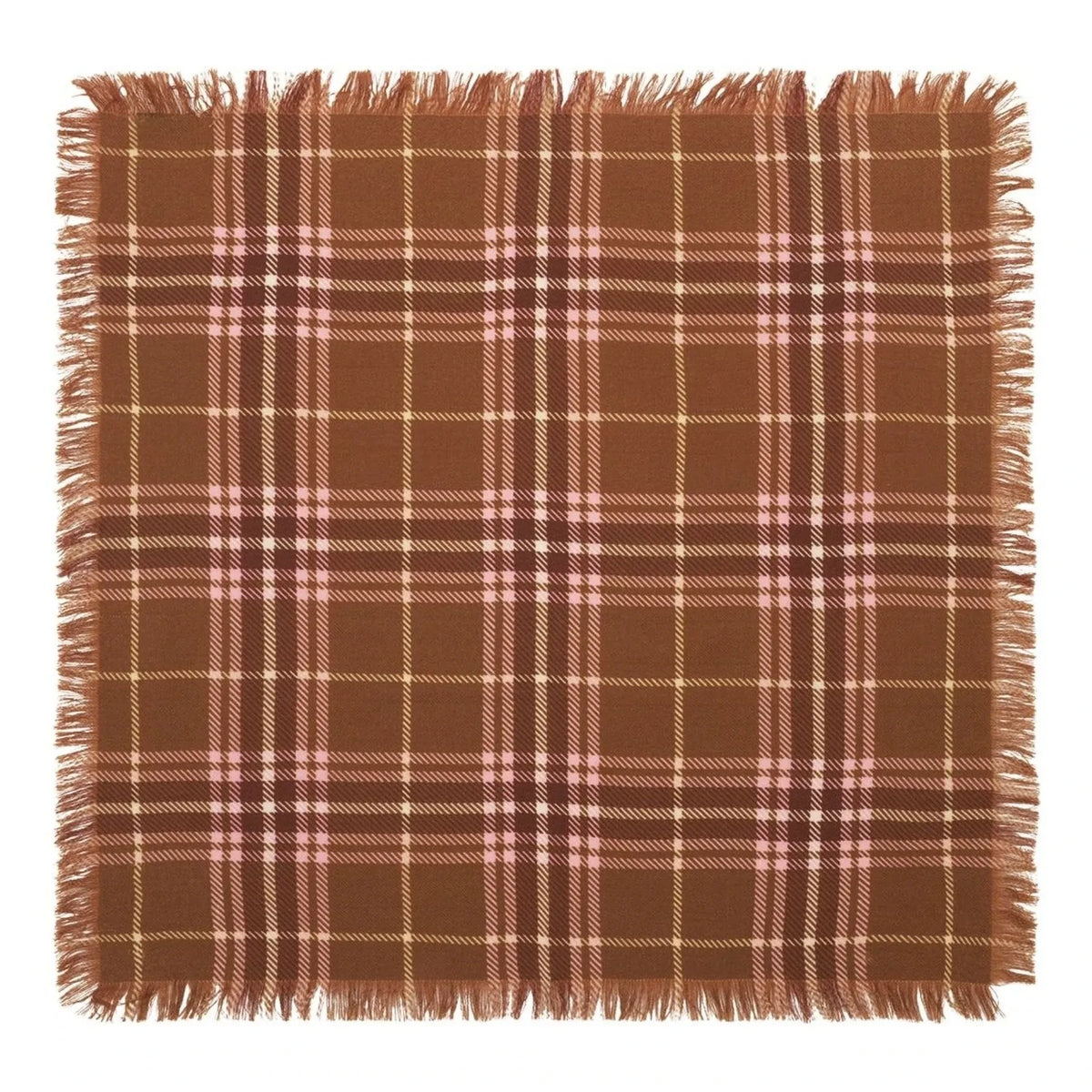 Bompard - Kleiner karierter Tartan-Kaschmirschal | Kaffee