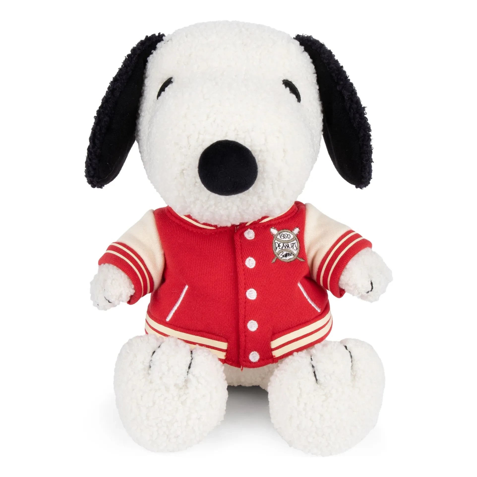 Bon Ton Toys - SNOOPY - Snoopy Plüschfigur im College-Bomberjacke