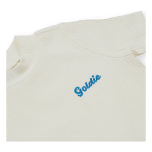 Goldie + Ace - Goldie geripptes T-Shirt | Weiß