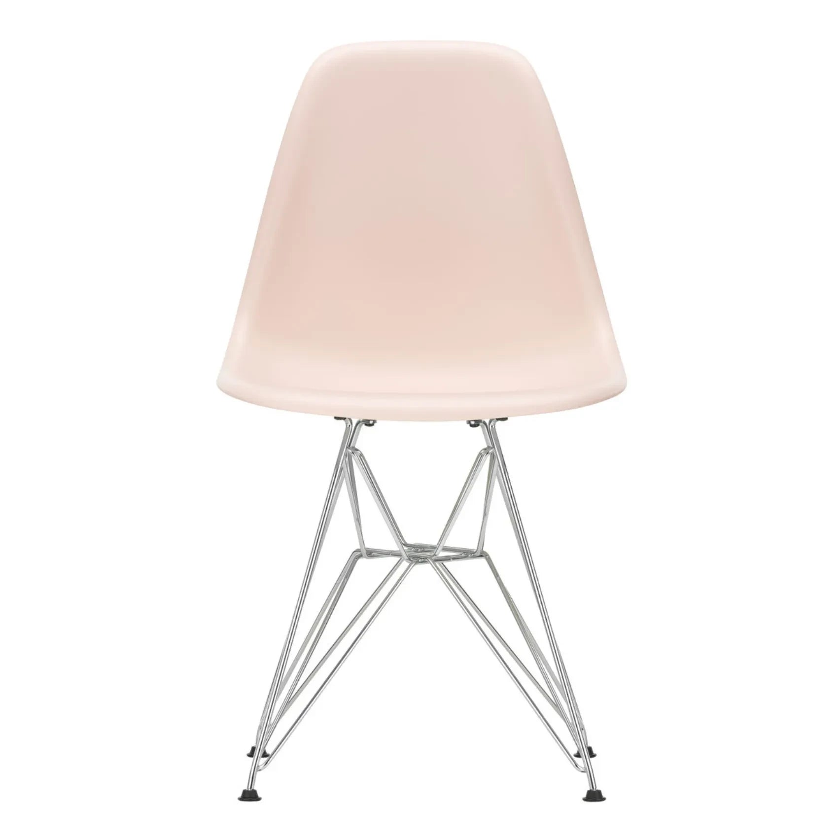 Vitra - DSR Kunststoffstuhl - Chromgestell - Charles & Ray Eames | Hellrosa