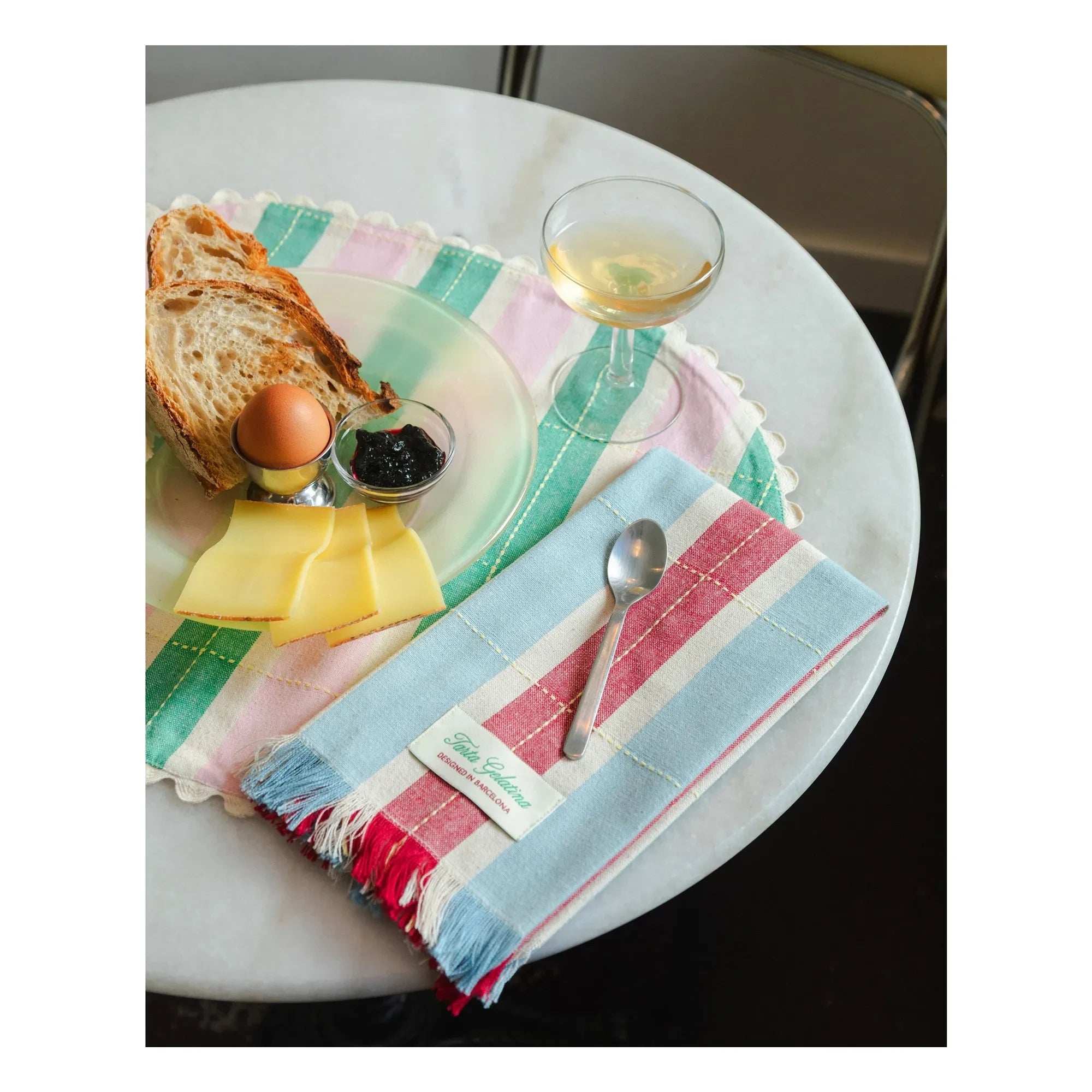Tarta Gelatina - Platzsets aus Bio-Baumwolle - 2er-Set | Grün