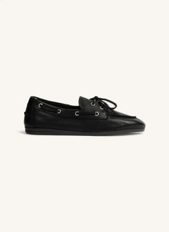 Posa - Leder Bootsläufer | Schwarz