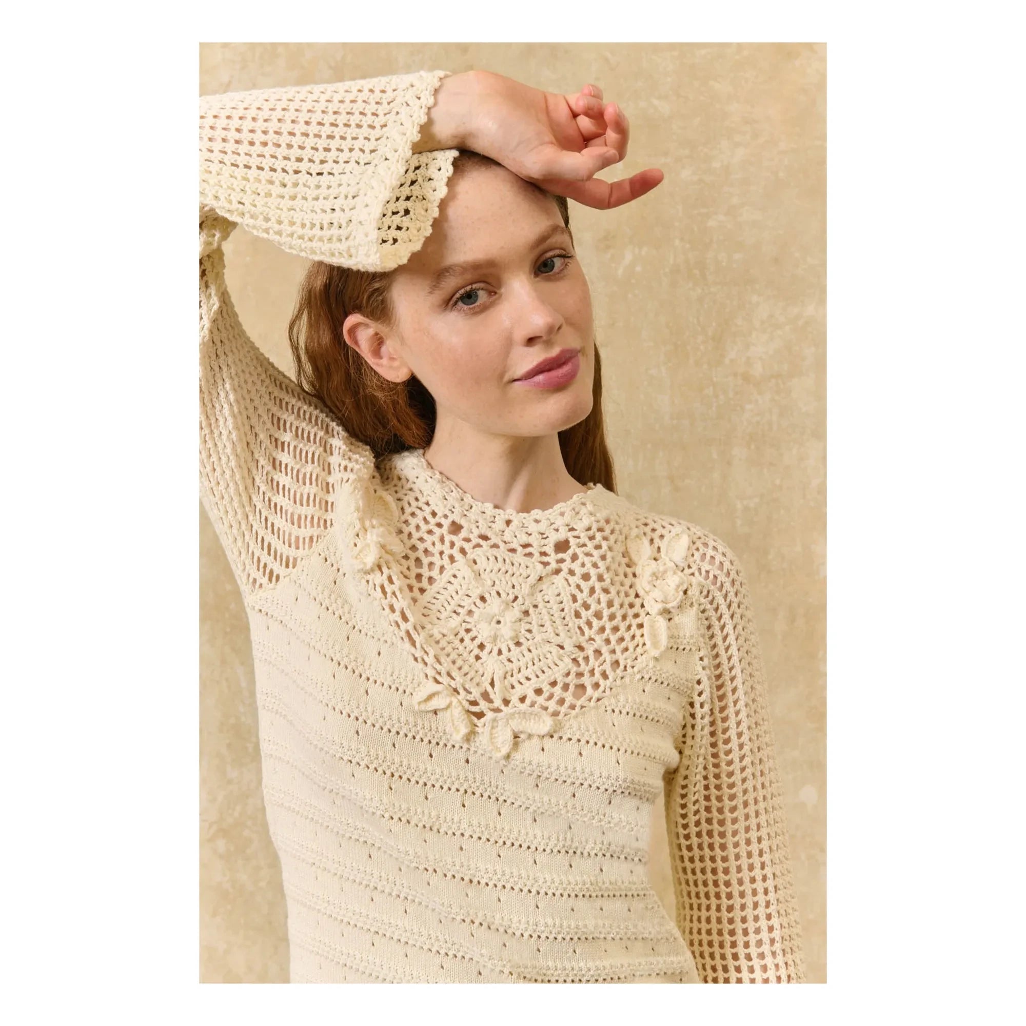 Louise Misha - Eleonora Baumwollkleid | Creme