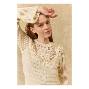 Louise Misha - Eleonora Baumwollkleid | Creme