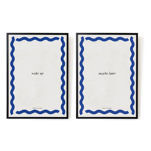 Hôtel Magique - Wake Up - Maybe Later Poster - 2er Set | Blau