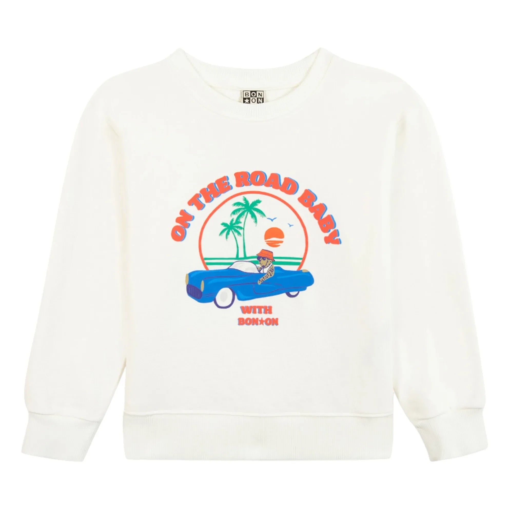 Bonton - Sweat Smile On The Road Molleton | Ecru