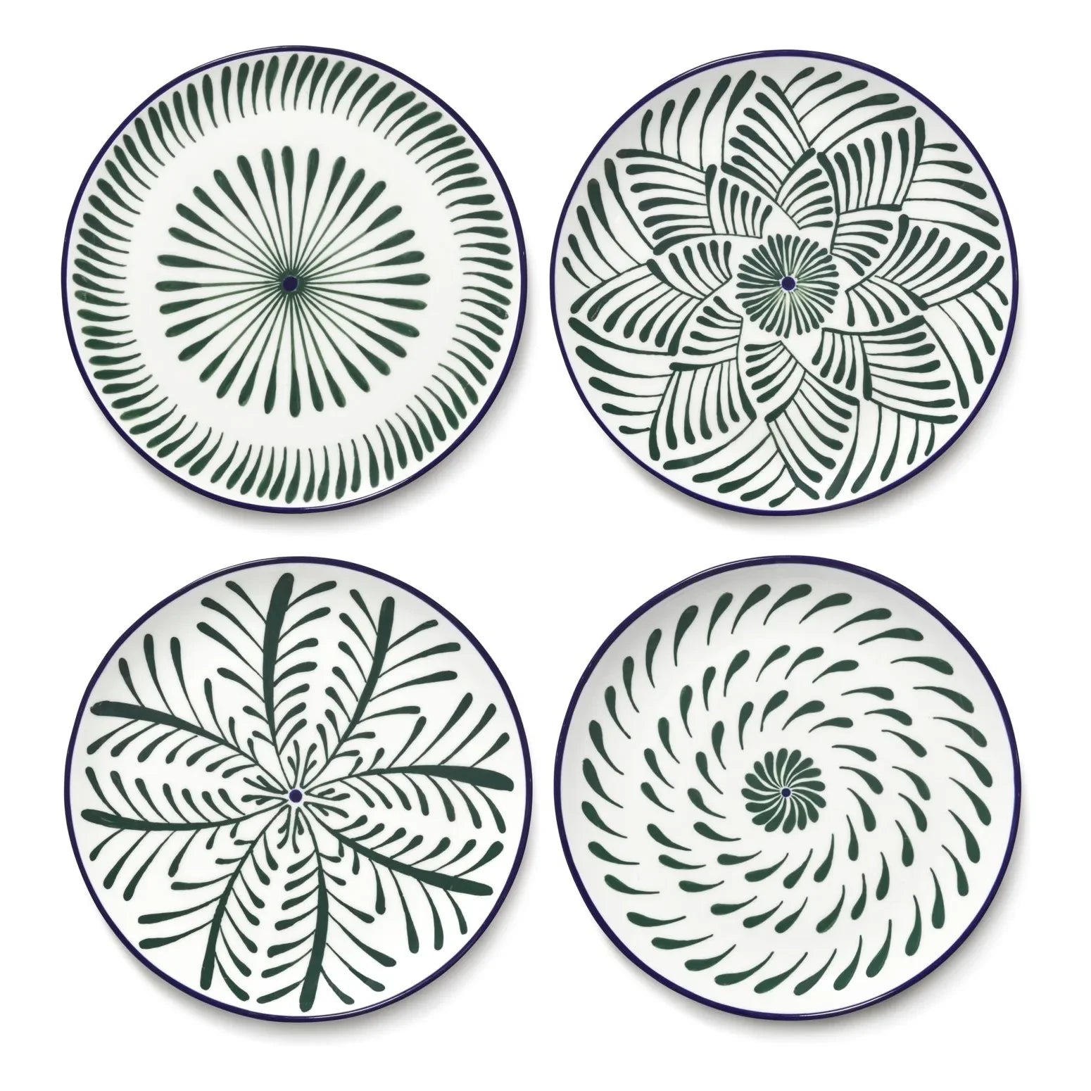 Serax - Baazar tatlı tabakları, Waww La Table - 4'lü Set | Yeşil