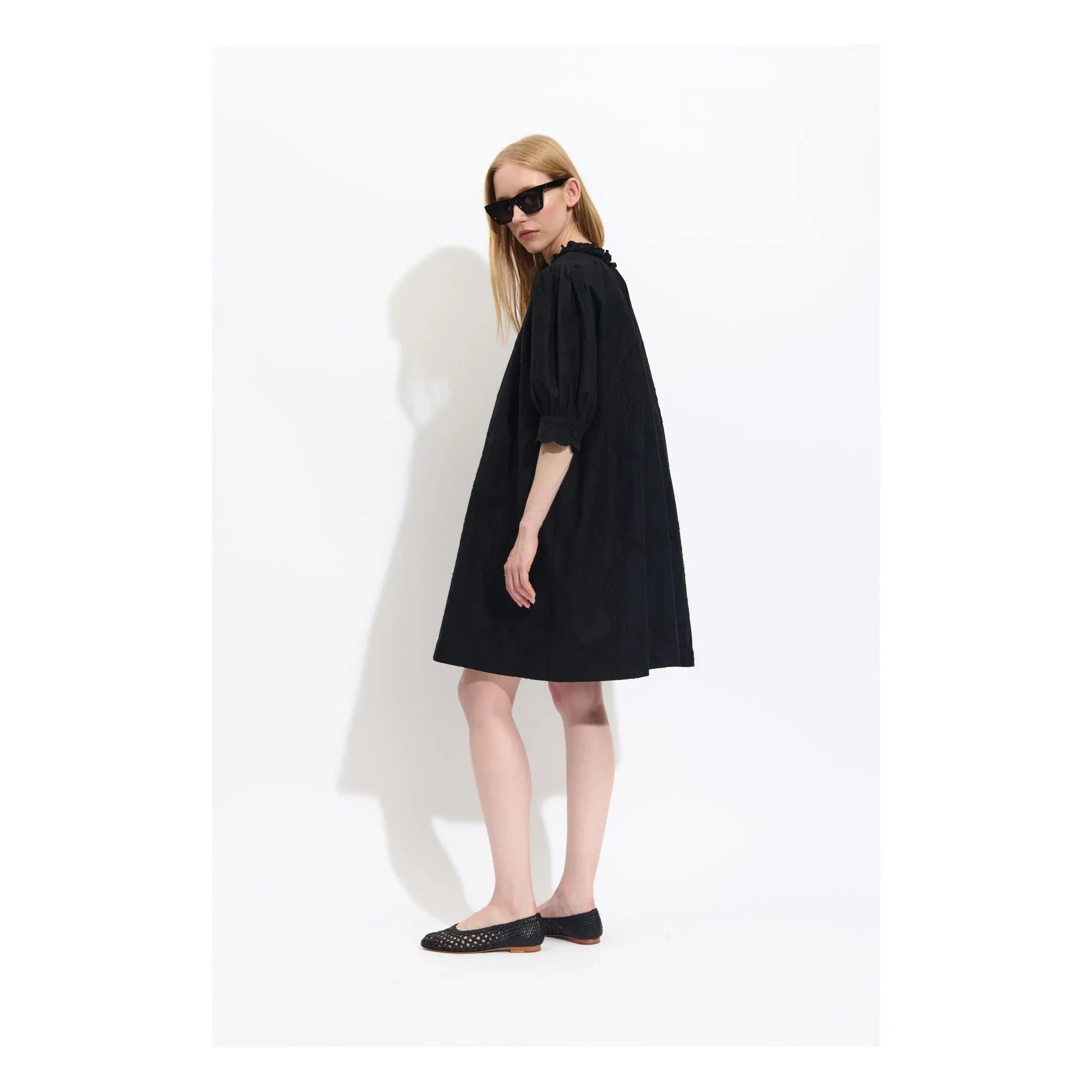 BELLEPIECE - Raffael Popeline-Kleid | Schwarz