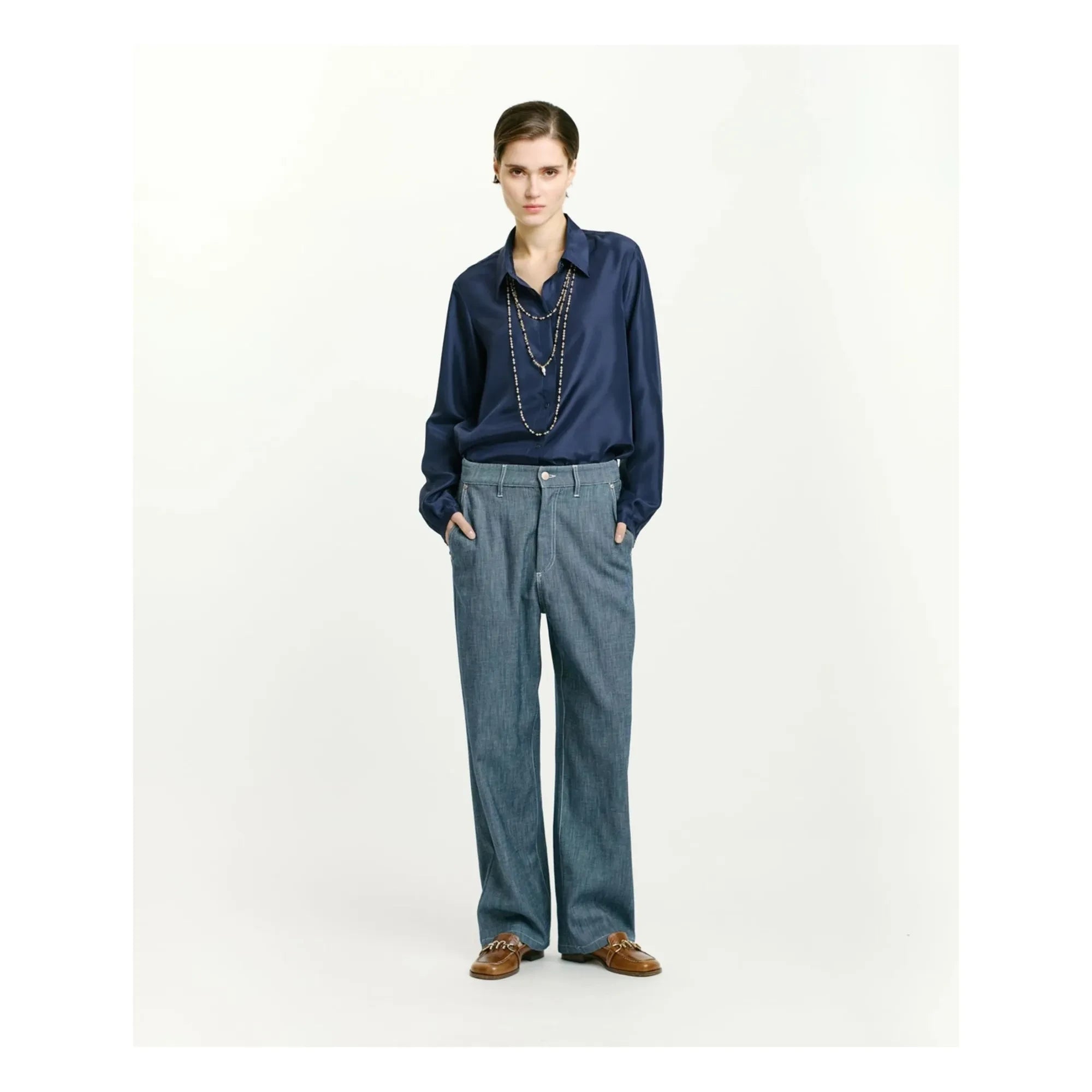 Momoni - Fuchsia Jeans Bis | Denim Blau
