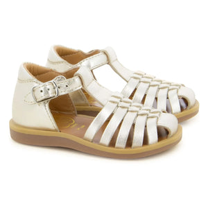 Pom d'Api – Poppy Pitti Sandalen | Gold/Silber