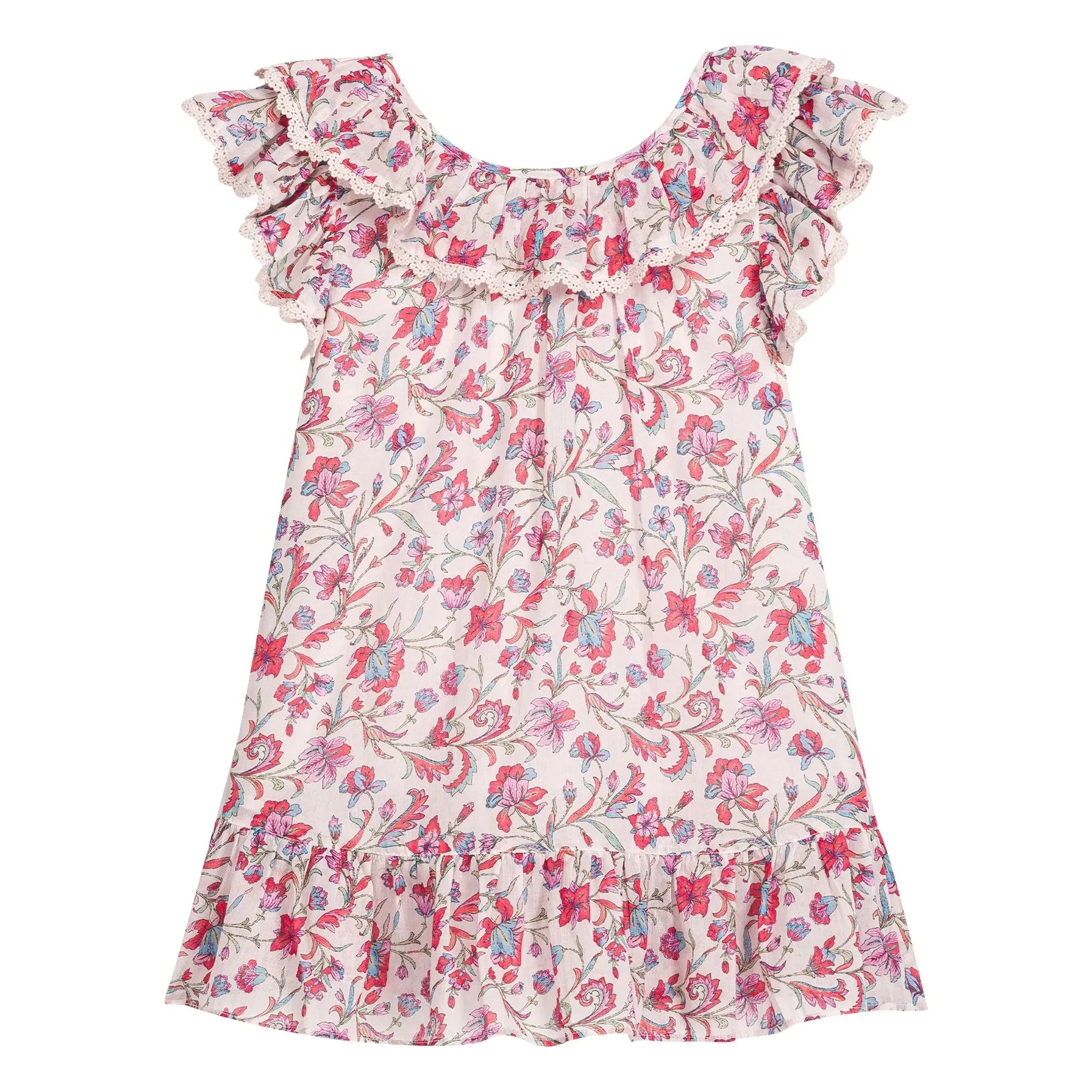 Louise Misha - Natiyana Fleurie Kleid aus Bio-Baumwolle | Creme