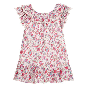 Louise Misha - Natiyana Fleurie Kleid aus Bio-Baumwolle | Creme
