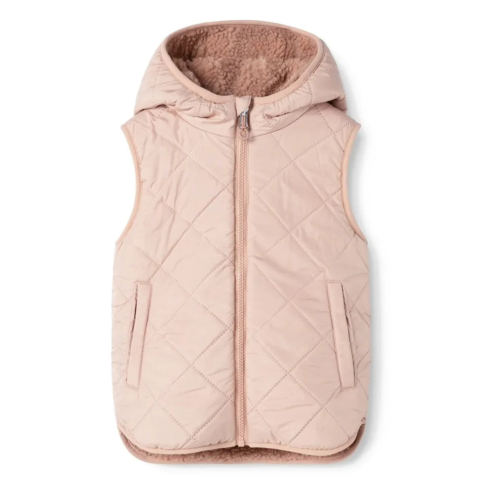 Liewood - Diana Sherpa-Style ärmellose Jacke, hergestellt aus recycelten Fasern | Hellrosa