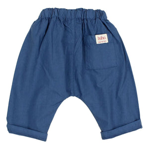 Búho – Babyhose aus Bio-Baumwoll-Popeline | Marineblau