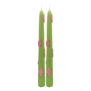 Anna + Nina - 3D Diamant Kerzen - 2er Set