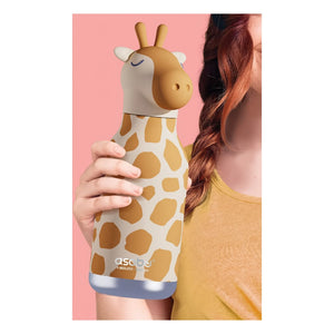 Asobu - Giraffe Edelstahl-Wasserflasche | Orange