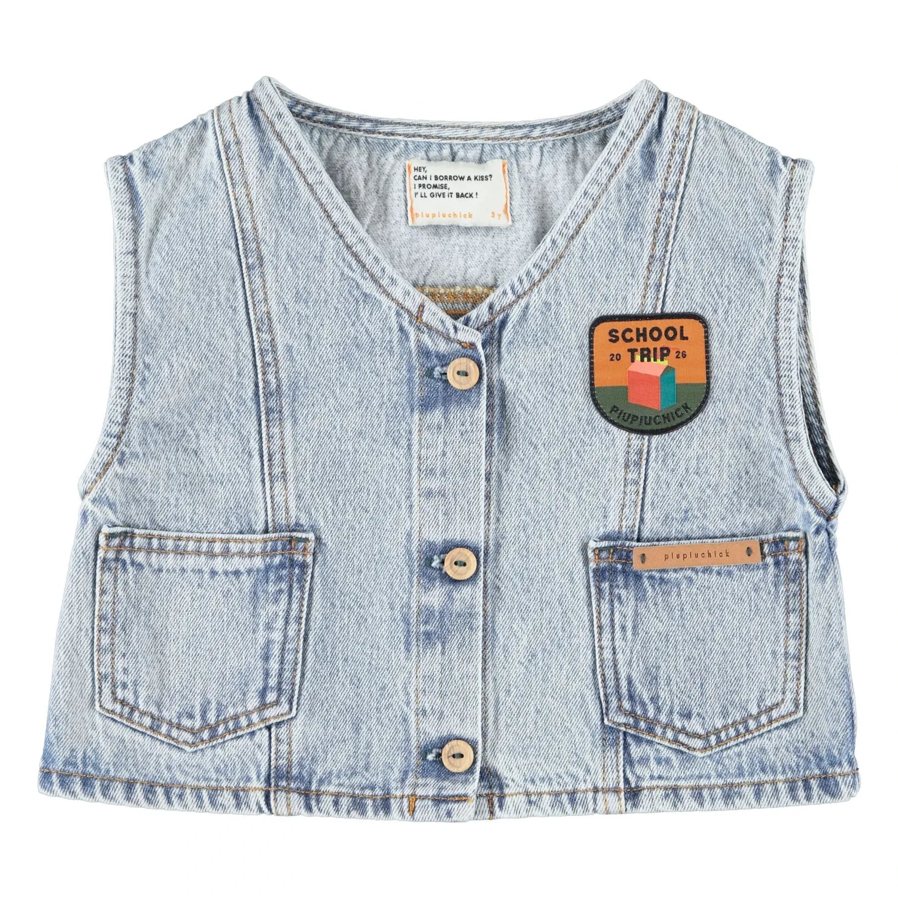 Piupiuchick - Captain Denim Kolsuz Ceket | Açık Mavi
