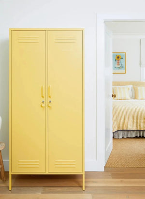 Mustard Made - Twinny Metallschrank | Blasses Gelb