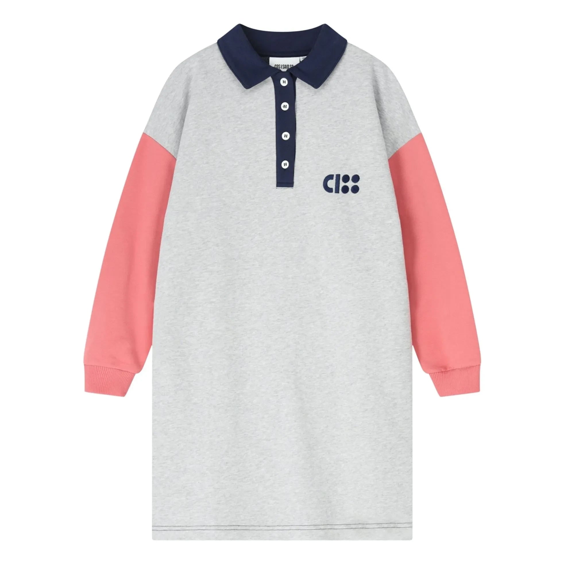 Cos I Said So - Kleid aus Bio-Baumwolle mit Polokragen | Grau