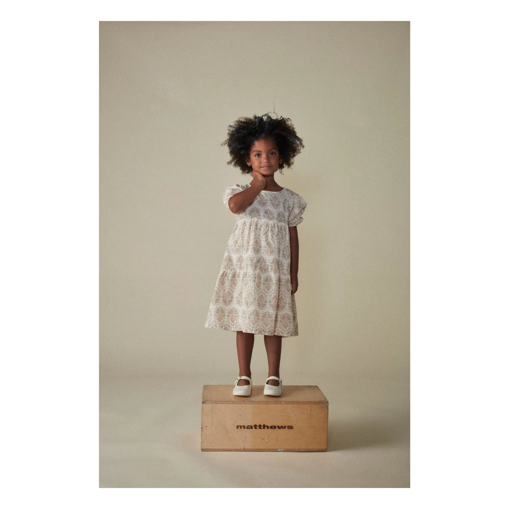 Coco au Lait - Bio-Baumwolle Blumenkleid | Ecru