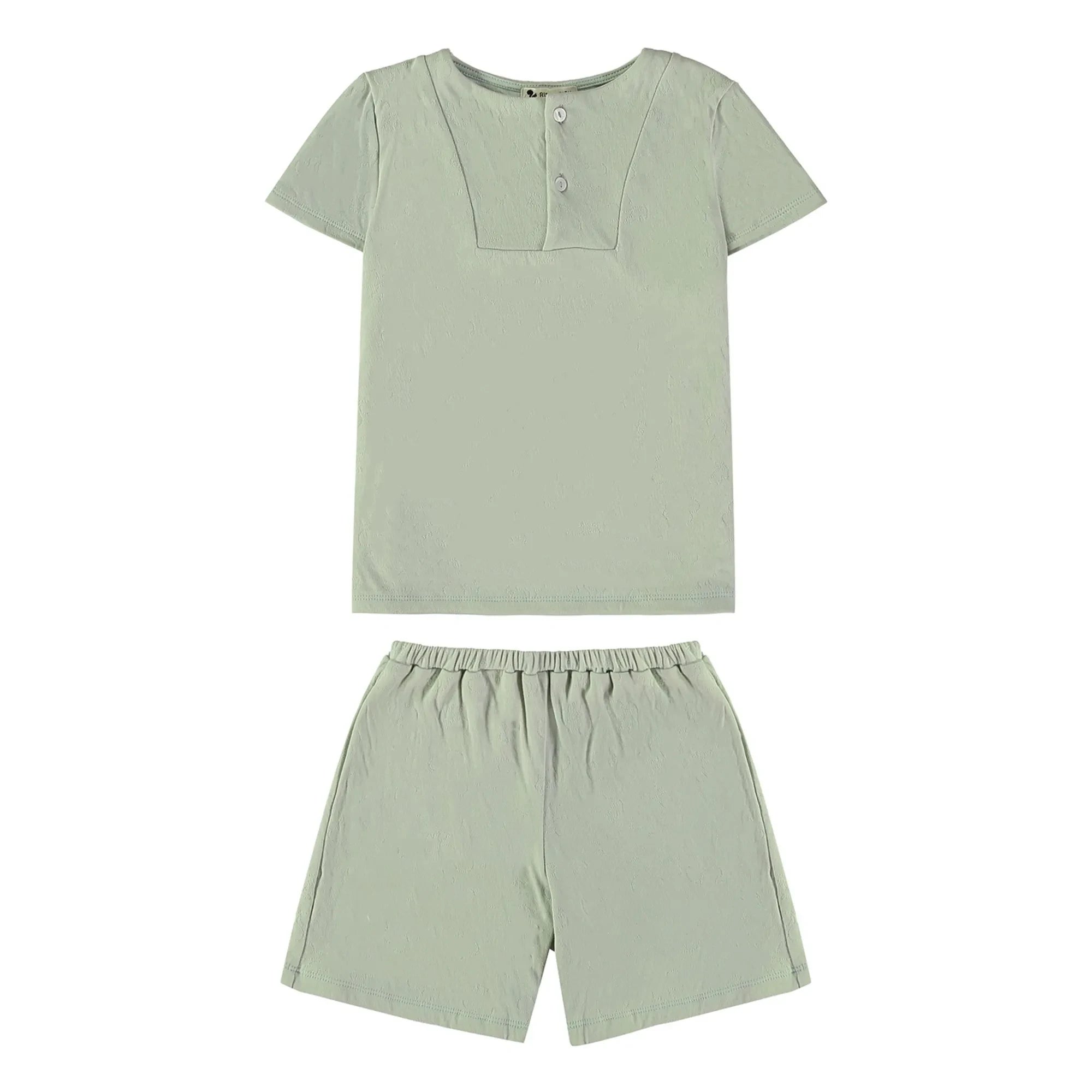 Risu Risu - Pyjama-Shorts Sonio Bio-Baumwolle | Mandelgrün