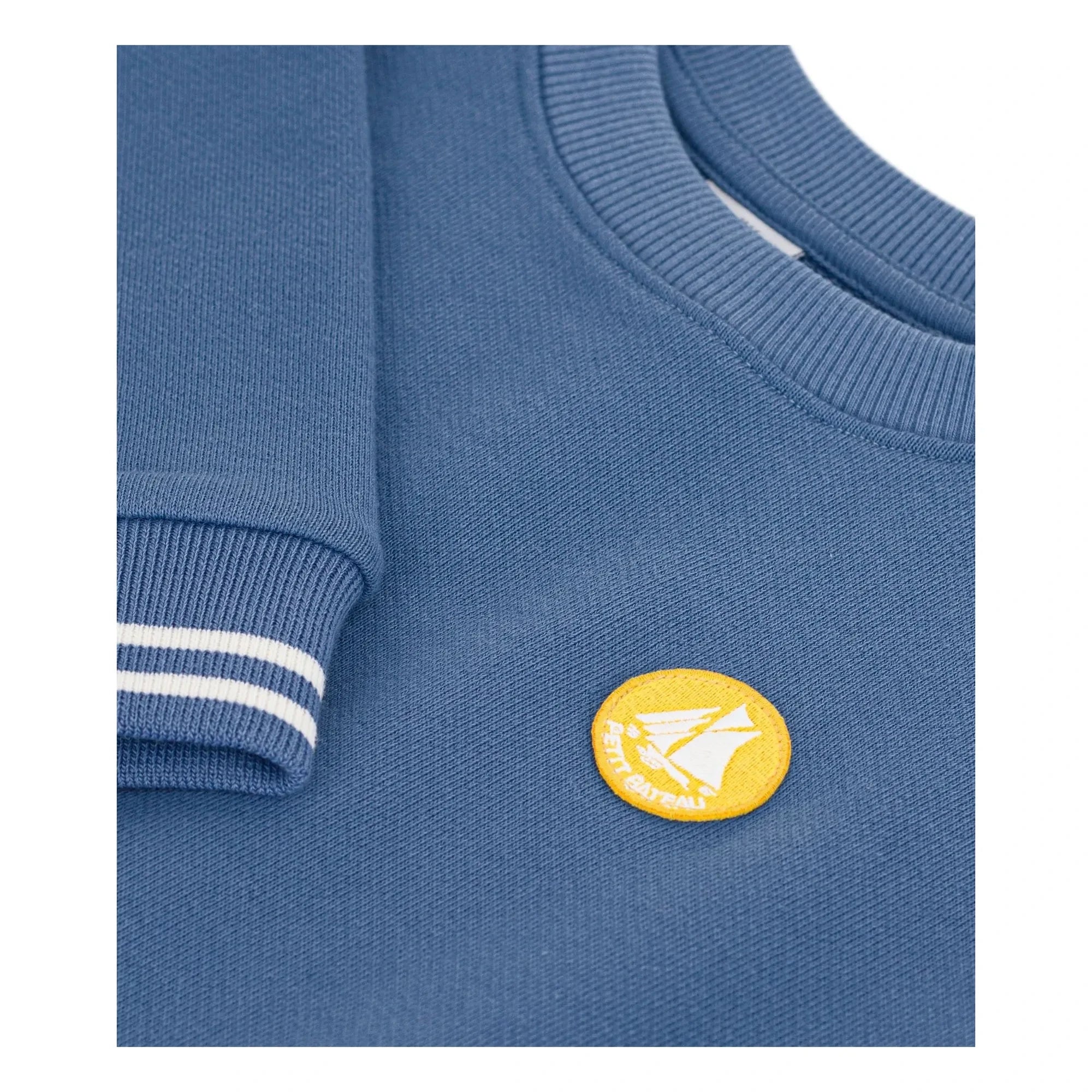 Petit Bateau - Organik pamuk logo sweatshirt | Mavi