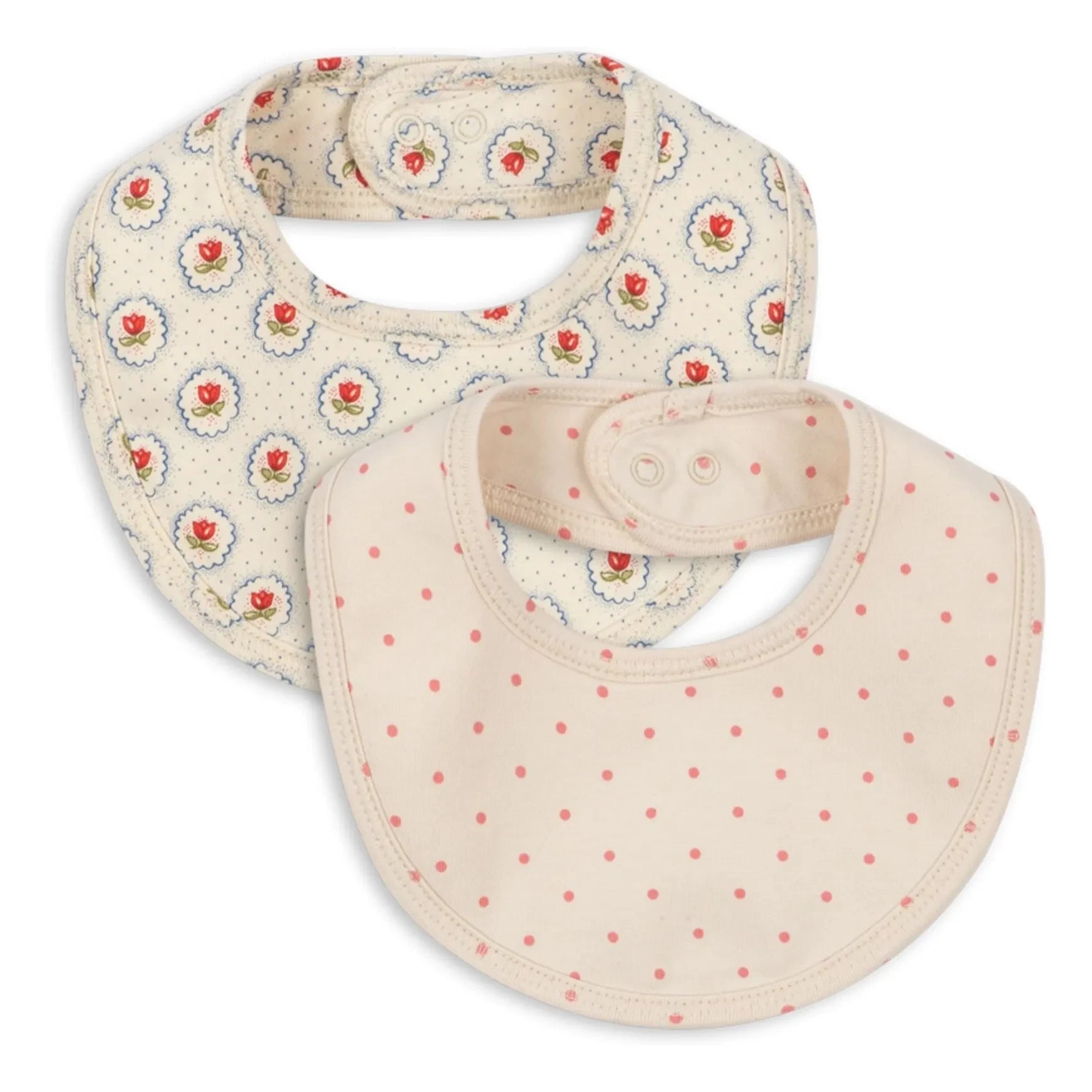Konges Sløjd - Lätzchen mit Pirouetten-Motiv – 2er-Set | Ecru
