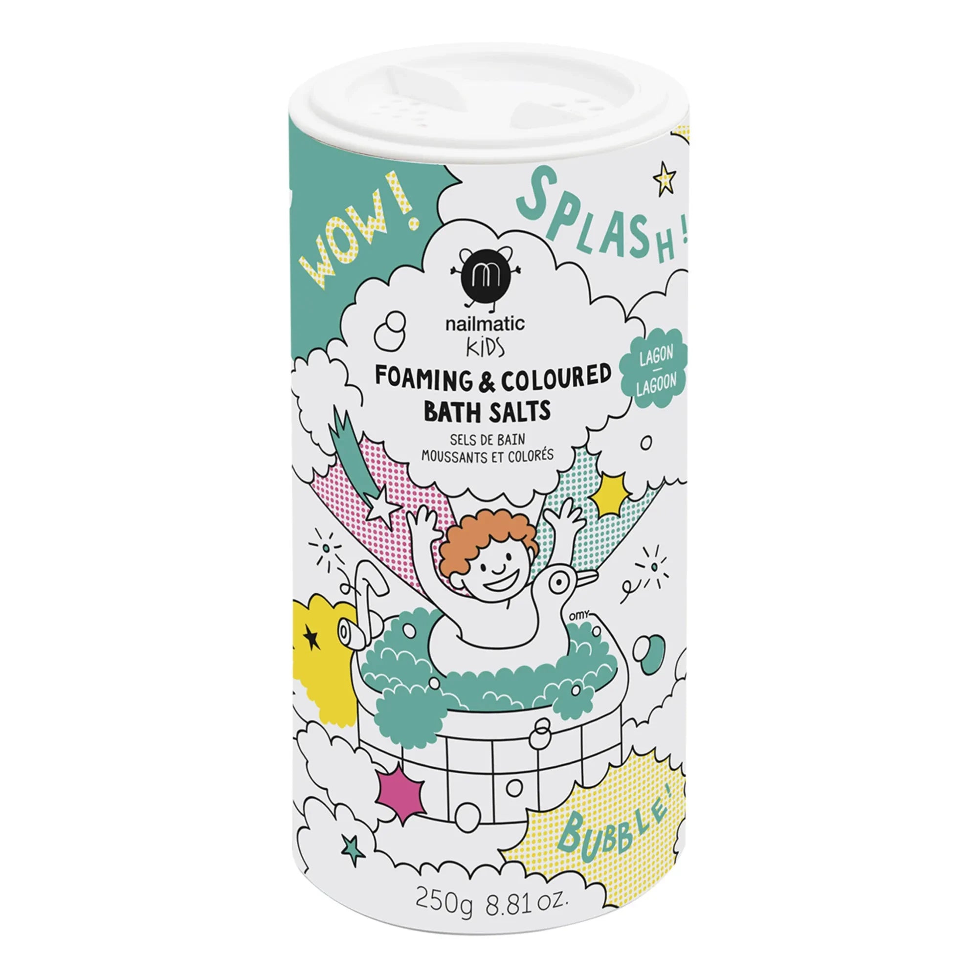 Nailmatic Kids - Lagoon Sprudelnde und farbige Badesalze - 250g | Grün