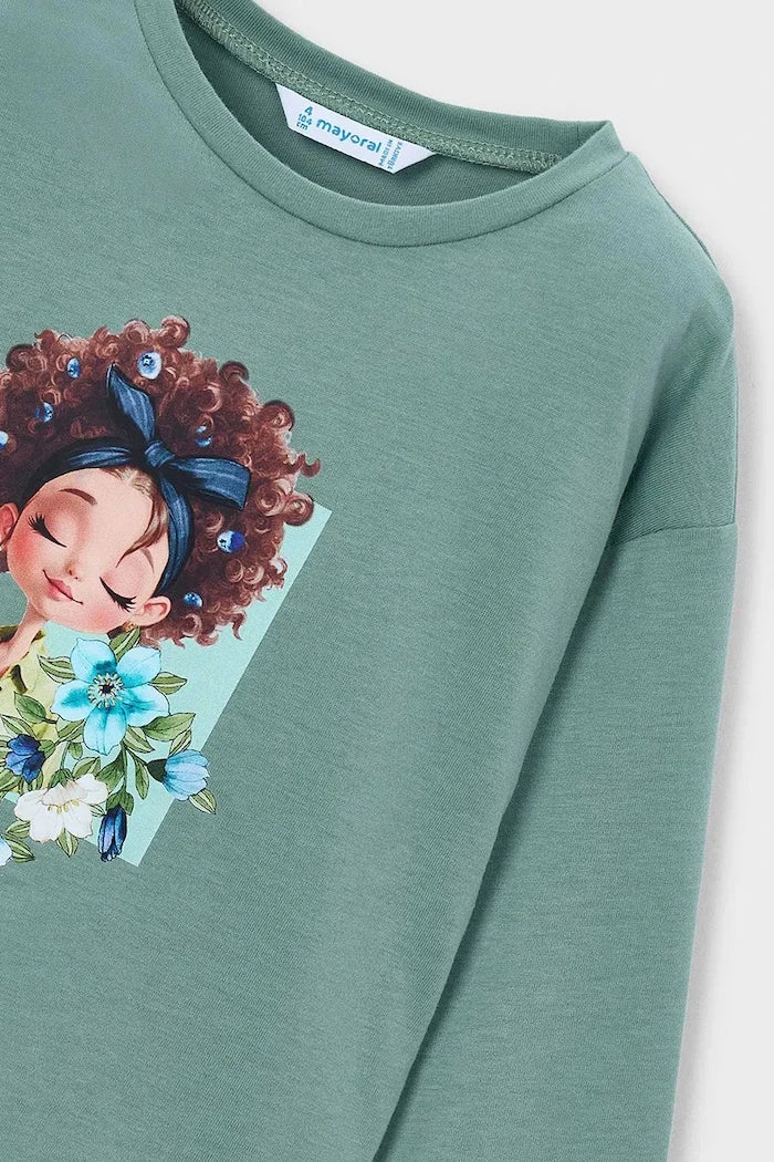 Mayoral Baumwoll-Langarmshirt für Kinder
