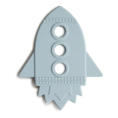 Mushie – Silikon-Raketen-Beißring | Blau