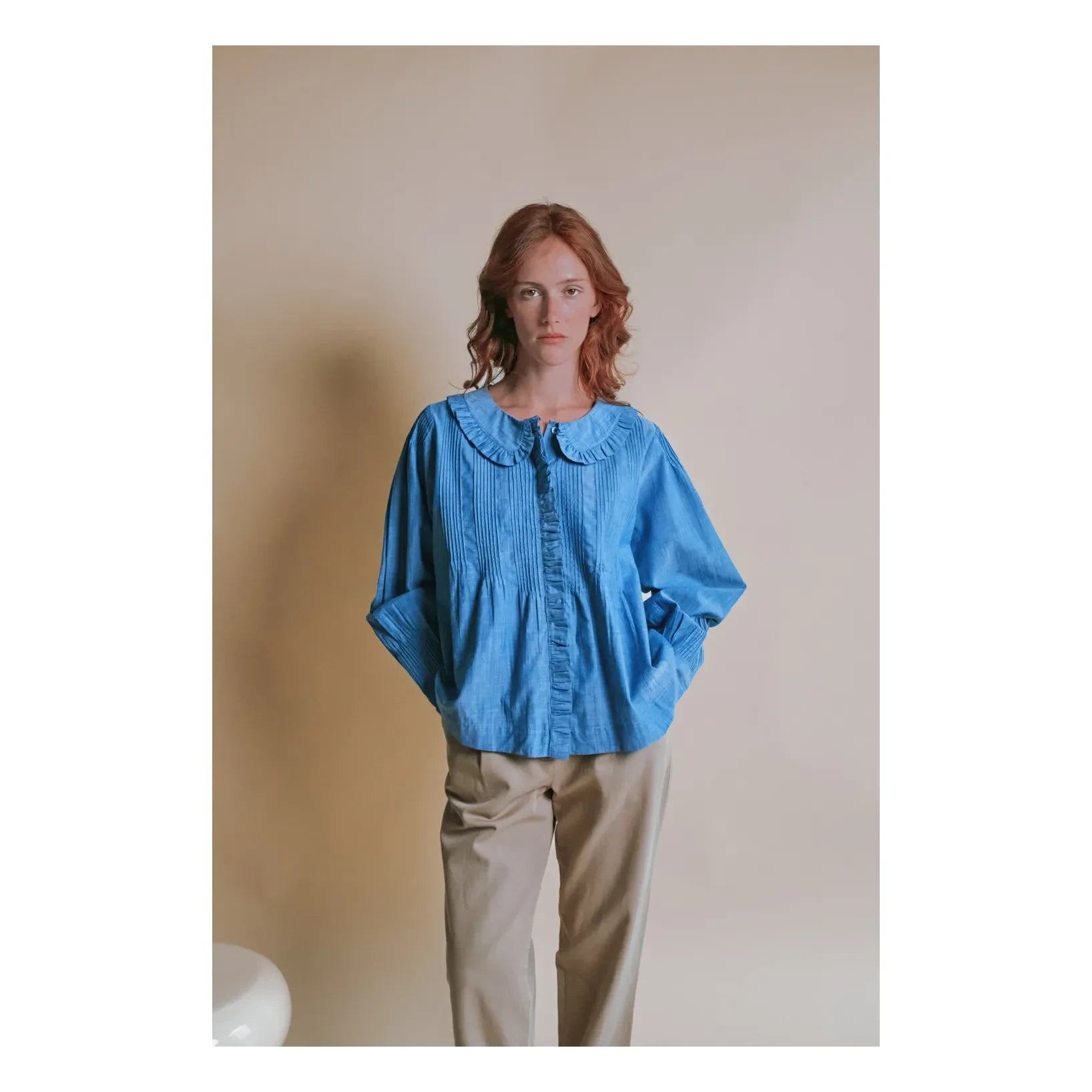 Emile et Ida - Ella Chambray Bluz | Mavi